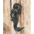 thumbnail image 5 of Ebros Gift 6"H Mermaid Cast Iron Rustic Wall Coat Hook For Keys Leashes Hats (4), 5 of 7