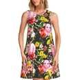 thumbnail image 1 of Balery Cute Pigs Sunflower Vestidos de verano para mujer con estampado: vestido holgado sin mangas, vestido playero informal y cómodo para días calurosos., 1 of 7
