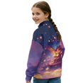 thumbnail image 2 of COEQINE Girls Quarter Zip Pullover with Collar, Cute Loose Fit Long Sleeve Sweatshirt, Soft Printed Polyester Machine Washable for 5-6 Year Olds, Dragon Star Starry, 2 of 7