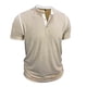 thumbnail image 5 of Usted Es Más Que una Prueba de Puntuación de la Camisa de los Hombres de Color Sólido Se Levantan Cuello Blusa, Casual de Manga Corta Botón de los Hombres Camisas con Mezcla Suave de Viscosa, Ligero, 5 of 7