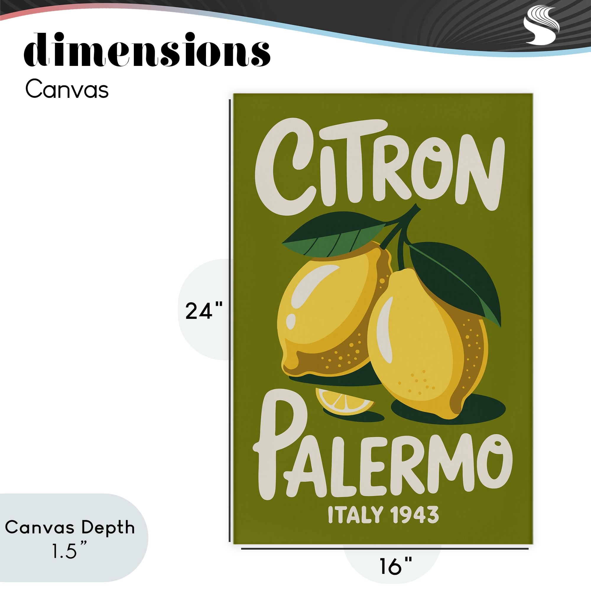 Stupell Industries Citron Palermo Lemons Canvas Wall Art, design by Andreas Magnusson