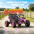 thumbnail image 3 of iYofe 36V Electric Ride on Car for Big Kids, 2 Seater Powered Ride on Vehicle for Boys Girls, Kids Electric Car with Bluetooth, FM Radio, Rear Wheel Spring Suspension, 5-8 MPH Speed, Pink, 3 of 9
