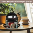 thumbnail image 5 of Eheartsgir Winter Cat With Hat Print Womens Purse Lightweight Mini Cell Phone Purse for Travel Daily Use, Polyester Lots of Pockets Mini Backpack, 5 of 8