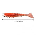 thumbnail image 2 of Shrimp Lure, Sinking Soft Plastic Realistic Design Ironclad Style Bionic Weighted Prawn Bait Artificial Tackle of Bass Redfish Saltwater Fishing 4.53 in 10 g 2 Pack, 2 of 4