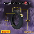 thumbnail image 2 of Pirelli Night Dragon Tire Set: 150/80B16 M/C 71H TL Front & 160/70B17 M/C 79V REINFTL Rear Cruiser Motorcycle Tires - Superior Traction & Handling for High-Performance Cruisers with Keychain, 2 of 11