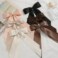 thumbnail image 2 of 6PCS Silky Satin Hair Bows, Bow Hair Clips with Long Tail, Hair Ribbon Ponytail Holder Accessories, Alligator Metal Clips Hair Bows for Women Girls Toddler Teens Kids Gifts, 2 of 6