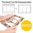 thumbnail image 4 of Yayeee Rocker Switch Wall Plate 3-Gang 6.5"x4.6" Home Decorative Outlet Cover, Creamy Cake, 4 of 6