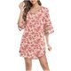 thumbnail image 1 of Moda Mujer Verano Impresión Causal V-Cuello 1/2 Manga Vacaciones Mini Vestido Fridja  yut3126, 1 of 8