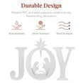 thumbnail image 5 of Best Choice Products 46in Outdoor JOY Christmas Nativity Decoration w/ Weather Resistant PVC, Ground Stakes - White, 5 of 8