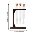thumbnail image 3 of Cigar Humidifier, Flavor infuser, Glass Test Tubes, Cork Stoppers, Wood Stand for Display, 10X19 in, decorations for Home, Polished Finish, 3 Set 1 Pc, 3 of 6