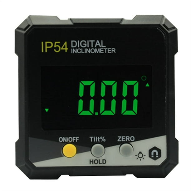 Inclinómetro Digital LCD Inclinómetro Caja Medidor de Ángulos para Carpintería Construcción IP54 Resistente Al Agua con Retroiluminación LCD