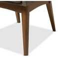 thumbnail image 4 of Set of 2 Baxton Studio Nexus Mid-Century Modern Walnut Wood Finishing and Gravel Fabric Upholstered Arm Chairs, 4 of 6