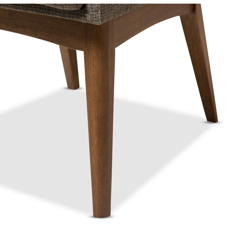 Baxton Studio Nexus Mid-Century Modern Walnut Wood Finishing and Gravel Fabric Upholstered Arm Chair - Set of 2 Baxton Studio Nexus Mid-Century Modern Walnut Wood Finishing and Gravel Fabric Upholstered Arm Chair - Set of 2
