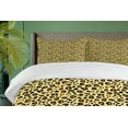 thumbnail image 4 of Ambesonne Yellow Brown Duvet Cover Set, Leopard Animal Print, 2-Calking, Pastel Yellow Dark Mauve, 4 of 7