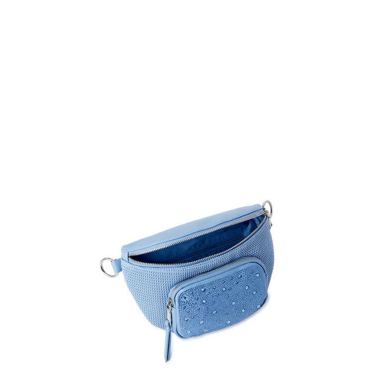 Under One Sky Blue Leather Studded Fanny Pack