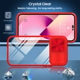 thumbnail image 4 of SaniMore Silde Camera Case for iPhone 14 Pro 6.1", Rugged PC & Soft TPU Crystal Clear [Not Yellowing Technology] Shockproof Protective Cover for iPhone 14 Pro Women Men, Red, 4 of 7