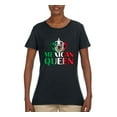 thumbnail image 2 of Wild Bobby Mexican Queen Latin Pride Women Graphic Tee, Black, Small, 2 of 5