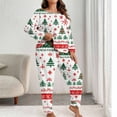 thumbnail image 2 of ZQUUVOU Plus Size Pajamas for Women Set Long Sleeve with Long Pant Soft Sleepwear Printed Loungewear with Pockets White B, 2 of 6