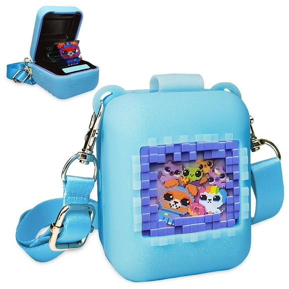 Funda de silicona XEGIMOR para mascotas digitales Bitzee con cordón azul