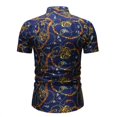 thumbnail image 3 of LSLJS Cardigan Décontracté à Manches Courtes pour Hommes avec Col Rabattu T-Shirt Blouse Tops, 3 of 5
