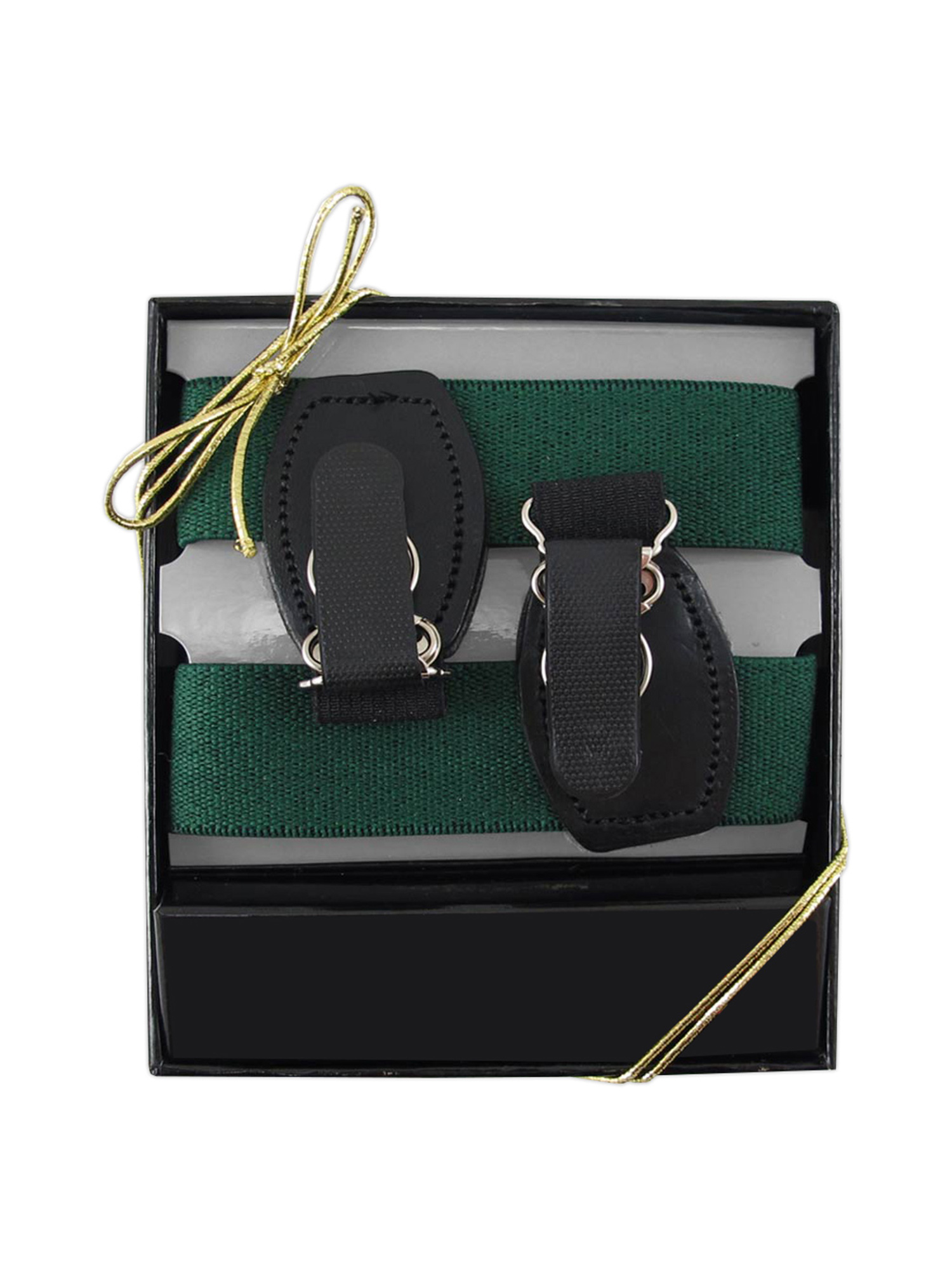 Dark Green Solid Sock Garters