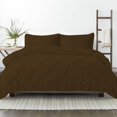 thumbnail image 4 of 1 Pcs Pinch Pleated Duvet Cover 100% Egyptian Cotton 1000 Thread Count with Zipper Closure & Corner Ties Pintuck Bedding Duvet Cover - Full/Queen Size (90" x 90") Inch, Chocolate, 4 of 7