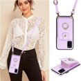 thumbnail image 4 of REQO Phone Case for Samsung Galaxy A21S Wallet Cell Cover with Tempered Glass Screen Protector and Crossbody Strap Ring Stand RFID Credit Slot Card Holder Leather A 21S Women Men Girls Purple, 4 of 7