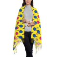 thumbnail image 2 of Fotbe Colorful Ping Pong Print Womens Fall Winter Scarf Tassel Soft Warm Blanket Scarves Womens Shawl Wraps, 2 of 8