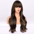 thumbnail image 3 of Perruques Synthétiques Cheveux Marron Perruques Mode Femme Ondulée Longue Perruque Caractéristiques:, 3 of 6
