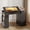 Black, variant on WARAYZ Wood Drawing Desk, Tiltable Drafting Table with Charging Station & Wireless Charging, Storage Cabinet, Drawers & Open Shelves, Walnut
