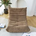 thumbnail image 2 of Aukfa Bean Bag Chair, Lazy Floor Sofa Lounger, Sponge Sofa Chairs for Adults, Fireside Chair for Living Room Bedroom, Brown, 2 of 8