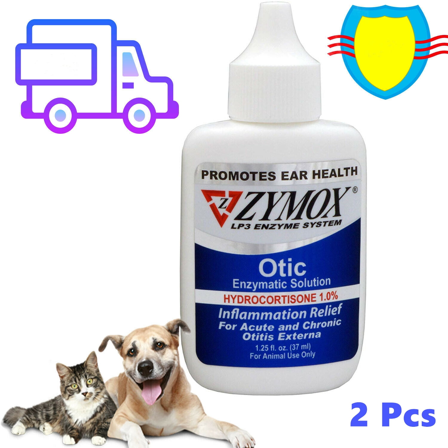 ZYMOX Pet King Brand Otic Pet Ear Treatment with Hydrocortisone , 1.25