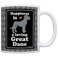 thumbnail image 1 of ThisWear Great Dane Gifts Happiness is a Loving Great Dane Lover 11 ounce Coffee Mug Paw Prints, 1 of 5