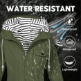 thumbnail image 4 of Womens Waterproof Raincoat Lightweight Rain Jacket Hooded Windbreaker with Pockets for Outdoor Hiking, 4 of 6