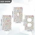 thumbnail image 7 of Yayeee Duplex Wall Plate 1-Gang 4.5"x2.7" Home Receptacle Light Switch Decorative Outlet Cover, Pastel Floral Pattern, 7 of 7