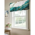 thumbnail image 6 of Aqua Marble Texture Curtain Valances for Windows, Modern Art Window Valances, Window Treatment Rod Pocket Valance Curtains for Living Room/Kitchen/Bedroom/Bathroom, 54x18inch, 6 of 9