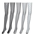 thumbnail image 1 of 5 Pairs Fishnets Tights Fishnet Stockings Fishnet Pantyhose Cross Mesh Stockings, 1 of 5
