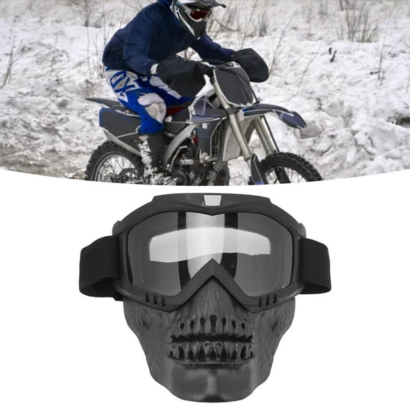 Skull Motorcycle Goggles, Adjustable Elastic Belt, Suitable for Motocross ATV Offroad Riding, Daily Travel, and Work Protection