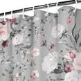 thumbnail image 4 of Colorful Summer Garden Floral Shower Curtain 36x72, Watercolor Wildflower with Tropical Leaves Print, 4 of 5