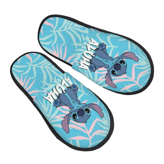 Stitch Womens Plush Slipper, Sizes M-L,Comfortable and Fluffy Autumn and Winter Home Slippers