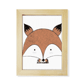 thumbnail image 1 of El estilo de la sencillez inmaduro Fox Escritorio de madera Arte Pintura 6x8 pulgadas marco de foto foto, 1 of 4