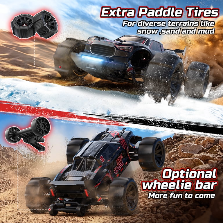 Deerc RC Car, 1:14 Brushless Off-Road Truck, 46+ MPH, 4WD