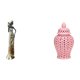 thumbnail image 1 of Figura de mujer africana, estatua de dama tribal africana, tarro de jengibre de cerámica, tarro de almacenamiento de , artesanía hecha a mano, 1 of 8