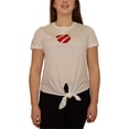 thumbnail image 1 of Reebok Tie Front Graphic playera para mujer, blanco, mediano, 1 of 5