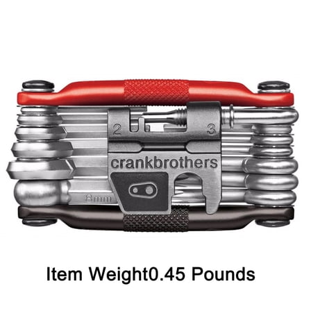 Crank Brothers Multi-19 Tool: Midnight Bike Bicycle Multitool, Red