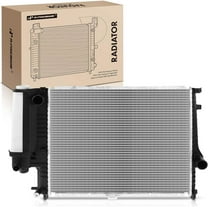A-Premium Engine Coolant Radiator Assembly Compatible with BMW E34 Series 525i 1990-1995 525iT 1993 2.5L, Manual Transmission, Replace# 17111737760, 17101247376