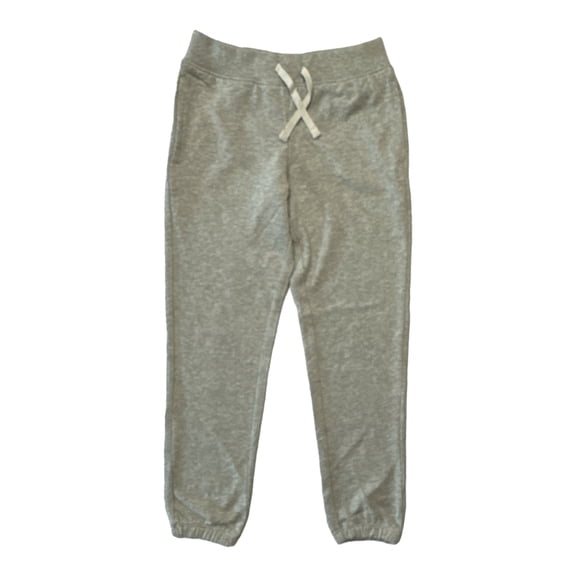 GAP Girl's French Terry Lined Elastic Waistband Jogger Pant (Light Heather Grey, 10/12)