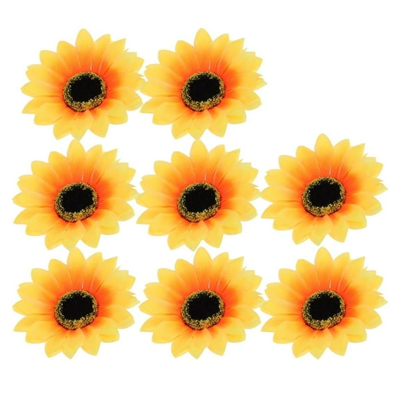 DEEPCRAFF 8Pcs Sunflower Hair Clip with Fine Craftsmanship for Special Occasion Wear