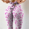 thumbnail image 2 of YUEHUA Women's High Waist Bow-Tie Yoga Leggings, Tummy Control Butt Lifting Printed Pants, Stretchy Compression Workout Tights with Waist Cutout, 2 of 5