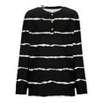 thumbnail image 5 of Annhoo Womens Striped Oversized Sweatshirt Button Front Long Sleeve Tops Ladies Fall Casual Comfy Pullovers, 5 of 5